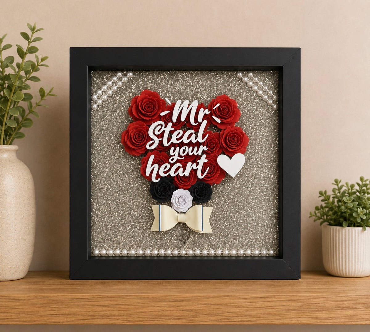 Paper Flower Shadow Box Gift