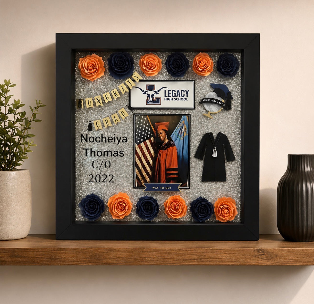 Paper Flower Shadow Box Gift