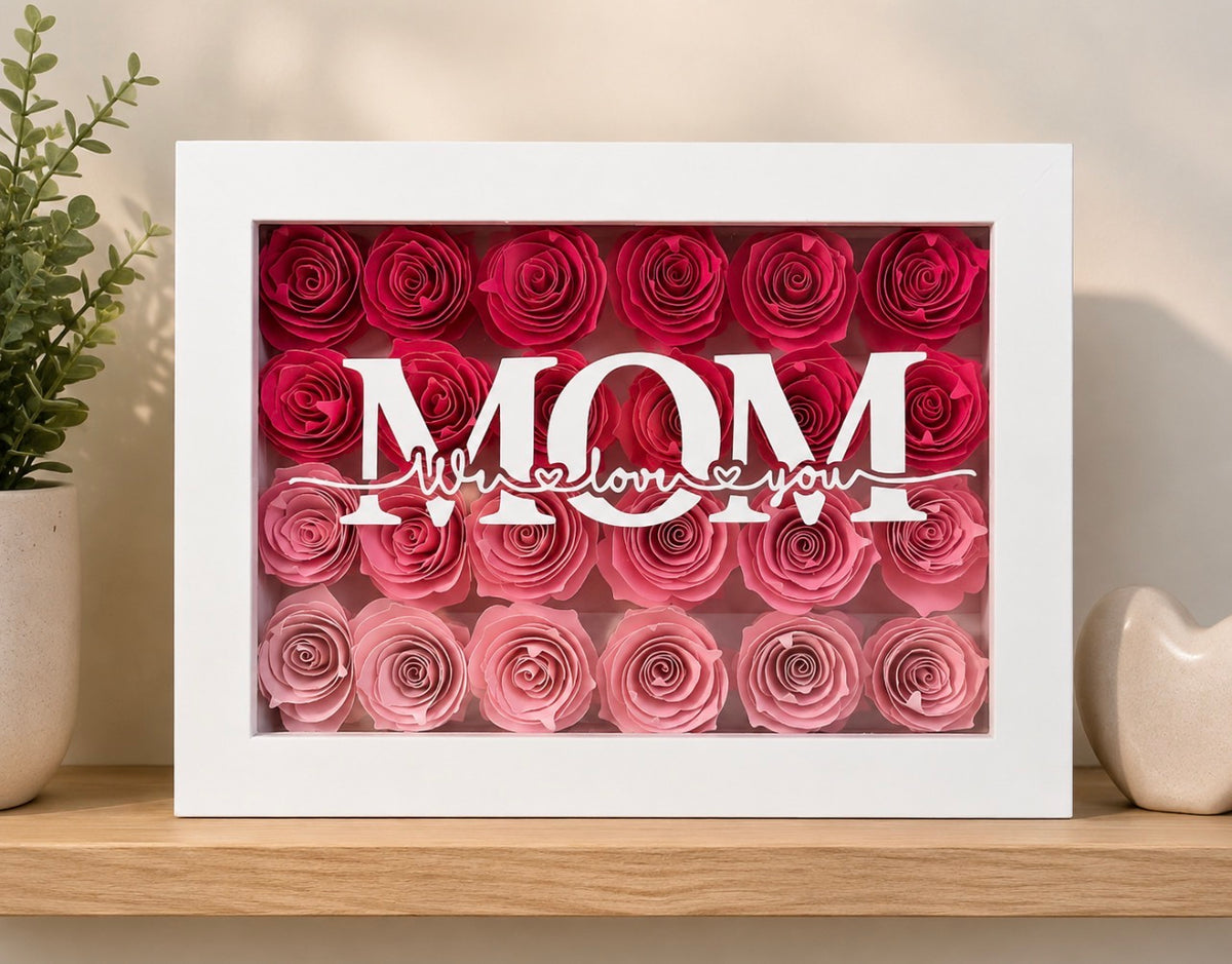 Paper Flower Shadow Box Gift