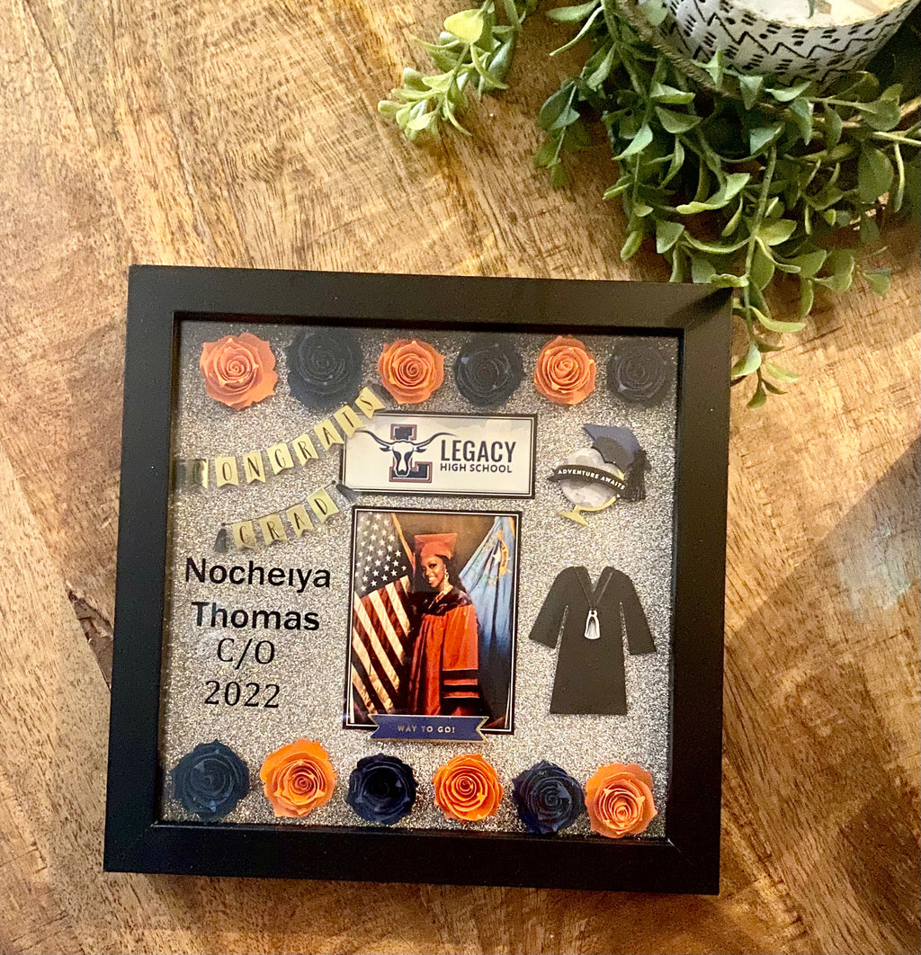 Paper Flower Shadow Box Gift