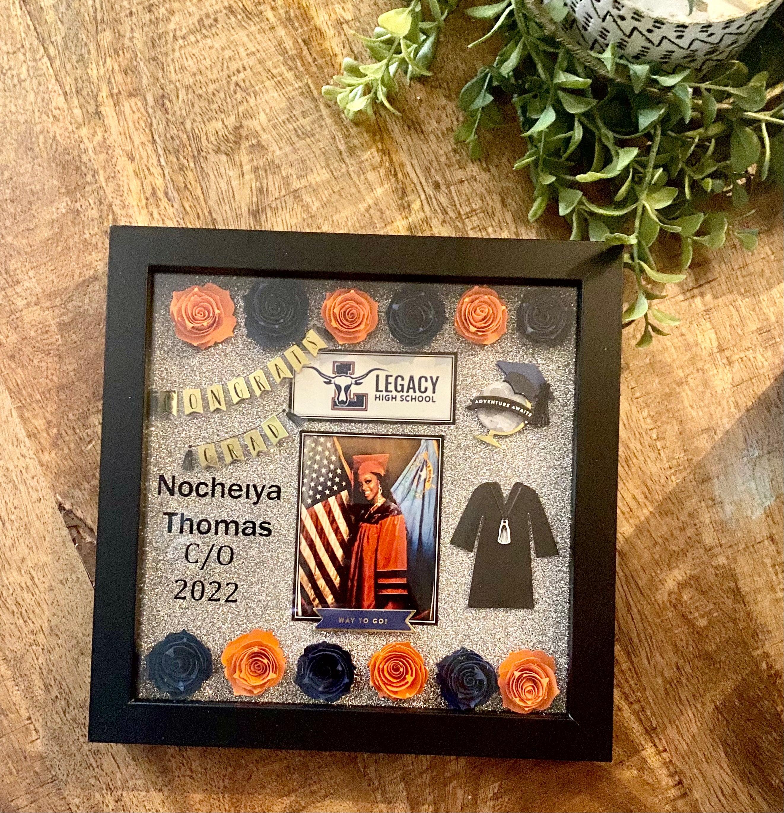 Paper Flower Shadow Box Gift